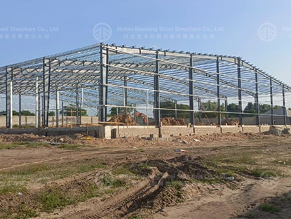 Tanzania 2500 Square Meter Steel Warehouse