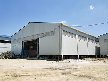 Edificio de almacén de estructura de acero filipino